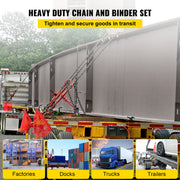 Chain Load Binder, 8 mm Tie Down Kit with 3 Ton Working Load Capacity and Two Grab Hooks, Includes (4) V952-JLSJSJYCLTJTBZX6EV0