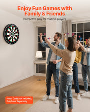 Dart Board, High-Grade Self-Healing Sisal Fiber Dartboard with Staple-Free Bullseye, Blade Wire & Rotating V952-JMFBPFZJM1357B09N001V0