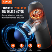 Massage Gun Deep Tissue, Percussion Muscle Massager for Athletes - with 4 Speed Levels & 4 Massage Heads, V952-JMQ3000RPMMN4DPXMV9