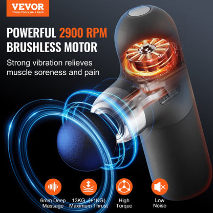 Massage Gun Deep Tissue, Percussion Muscle Massager for Athletes - with 4 Speed Levels & 4 Massage Heads, V952-JMQ3000RPMMN4DPXMV9