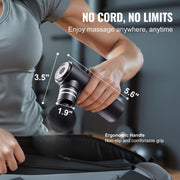 Massage Gun Deep Tissue, Percussion Muscle Massager for Athletes - with 4 Speed Levels & 4 Massage Heads, 12V V952-JMQ3200RPMTXDJ6WBV9