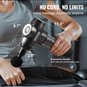 Massage Gun Deep Tissue, Percussion Muscle Massager for Athletes - with 9 Speed Levels & 6 Massage Heads, 24V V952-JMQ3200RPMTXMLCT3V3