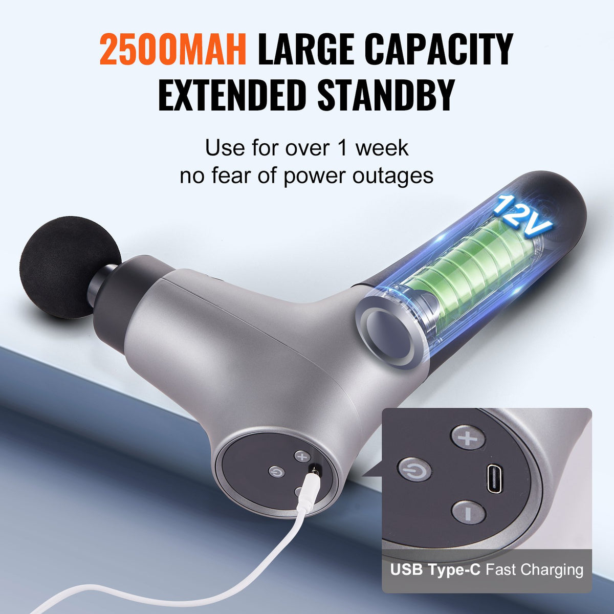 Massage Gun Deep Tissue, Percussion Muscle Massager for Athletes - with 6 Speed Levels & 4 Massage Heads, 12V V952-JMQ3200RPMXX3S7QDV9