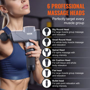 Massage Gun Deep Tissue, Percussion Muscle Massager for Athletes - with 8 Speed Levels & 6 Massage Heads, 16V V952-JMQ3200RPMXXOZDK1V3