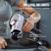 Massage Gun Deep Tissue, Percussion Muscle Massager for Athletes - with 8 Speed Levels & 6 Massage Heads, 16V V952-JMQ3200RPMXXOZDK1V3