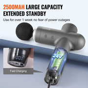 Massage Gun Deep Tissue, Percussion Muscle Massager for Athletes - with 8 Speed Levels & 6 Massage Heads, 24V V952-JMQ3200RPMXXZUVUFV3