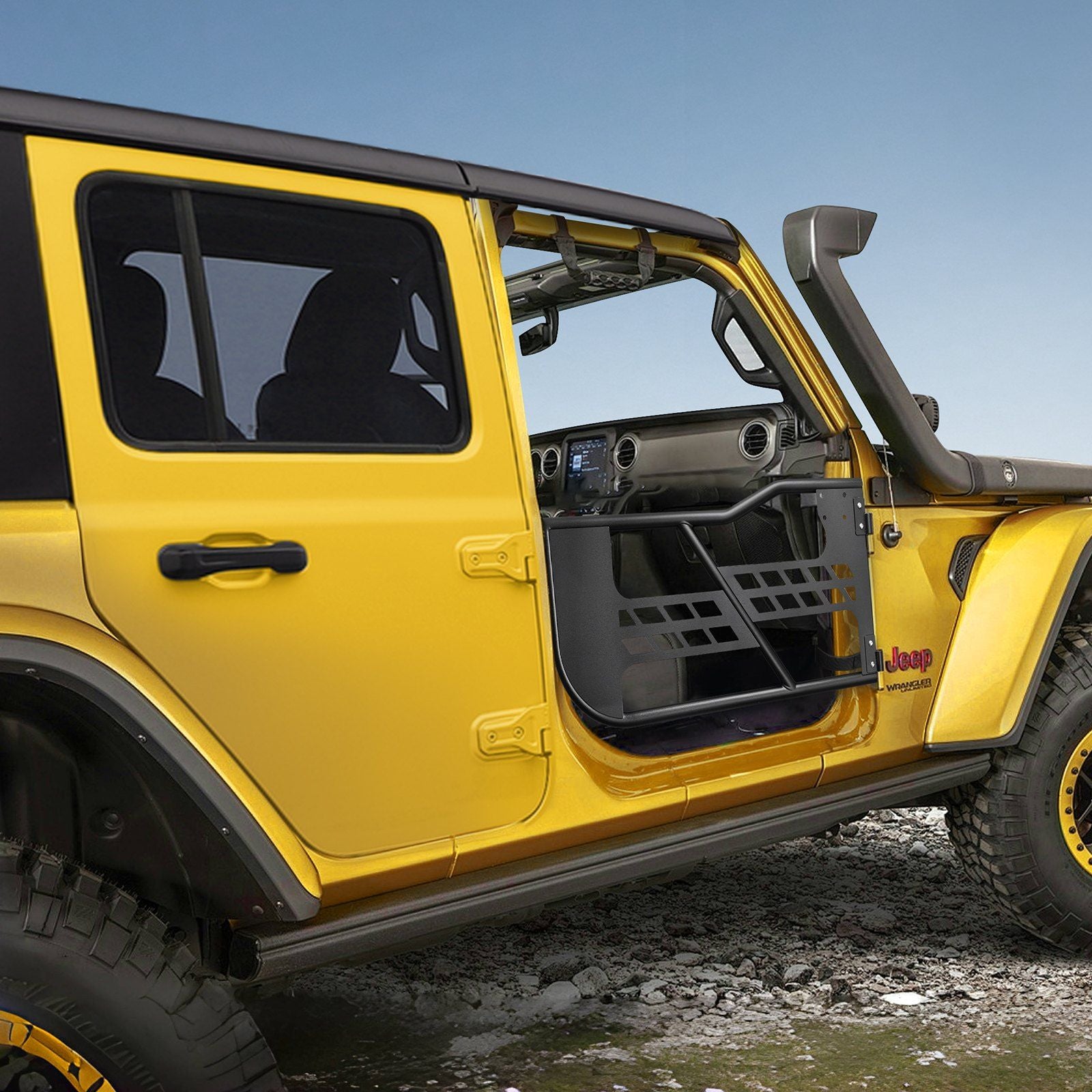 Jeep Tube Doors, 2-Door, Hunting Style Jeep Tubular Door with Heavy-Duty Hinges & OE Latch, Jeep Doors with V952-JPCGM2M0718J7OUX8V0