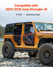 Jeep Tube Doors, 4-Door, Adventure Style Jeep Tubular Door with Heavy-Duty Hinges & OE Latch, Jeep Doors with V952-JPCGM4M0718JCFINCV0