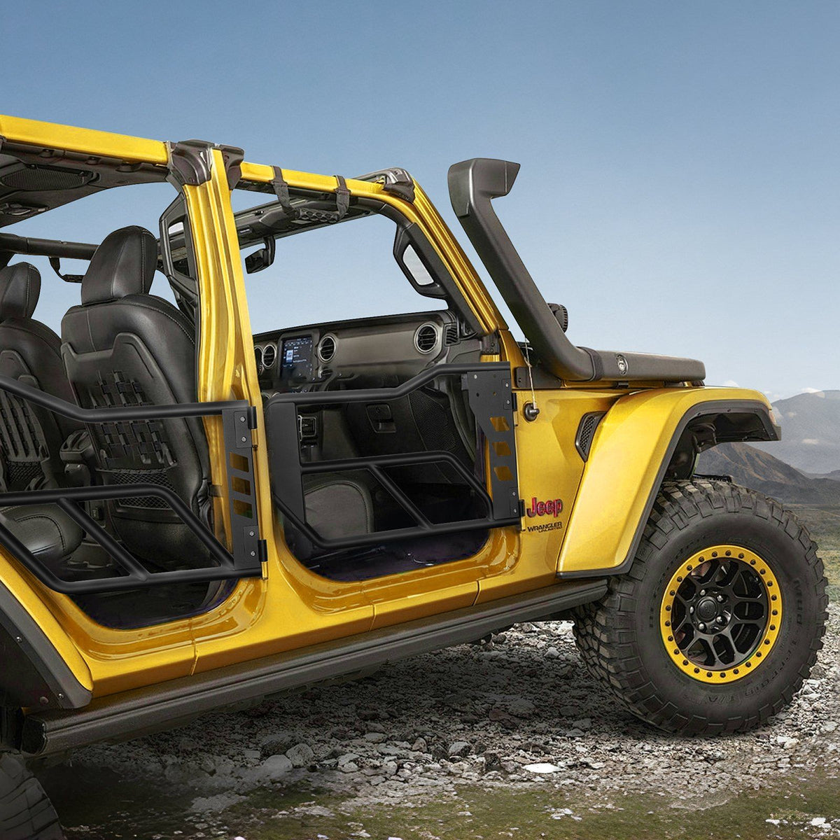 Jeep Tube Doors, 4-Door, Adventure Style Jeep Tubular Door with Heavy-Duty Hinges & OE Latch, Jeep Doors with V952-JPCGM4M0718JCFINCV0