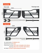 Jeep Tube Doors, 4-Door, Hunting Style Jeep Tubular Door with Heavy-Duty Hinges & OE Latch, Jeep Doors with V952-JPCGM4M0718JHPWJ8V0