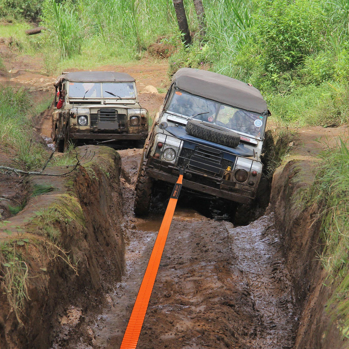 Off-Road Recovery Kit, 7.6 x 914.4 cm, Heavy Duty Winch Recovery Kit with 13608 kg Tow Straps, 20T D-Ring V952-JPJYGJB8J000SBO12V0