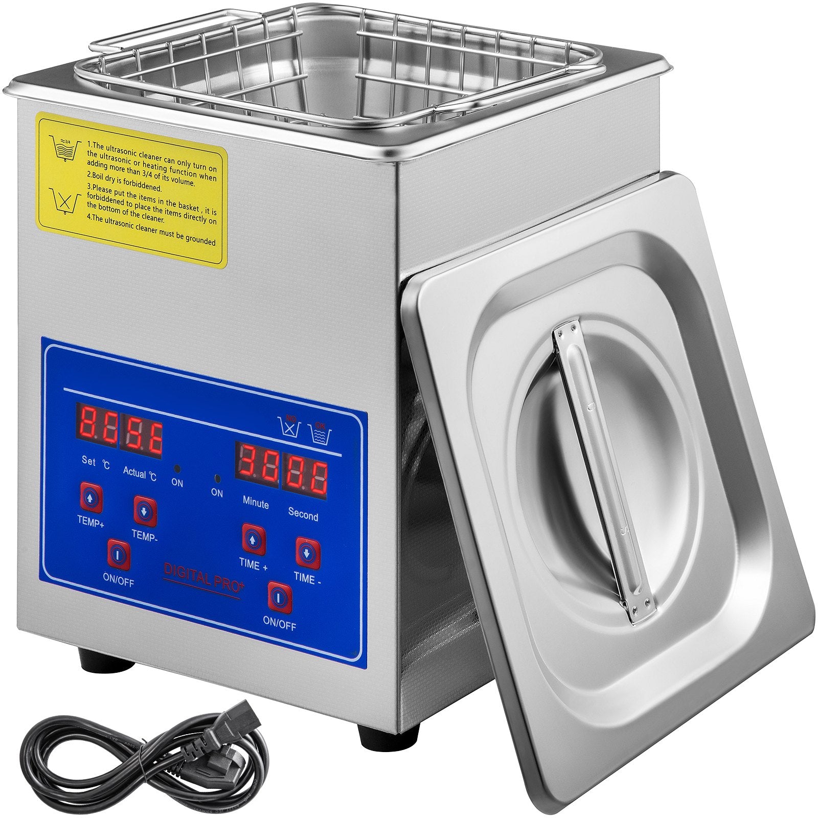 Ultrasonic Cleaner 2L Jewelry Cleaning with Digital Timer Ultrasonic Cleaning Machine for Jewellery Rings V952-JPS-10ACSBQXJ0001V3