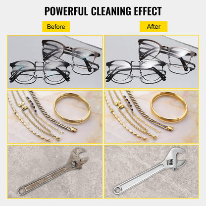 Ultrasonic Cleaner 2L Jewelry Cleaning with Digital Timer Ultrasonic Cleaning Machine for Jewellery Rings V952-JPS-10ACSBQXJ0001V3