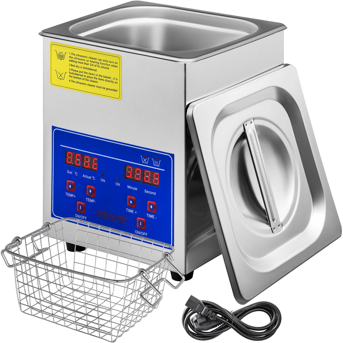 Ultrasonic Cleaner 2L Jewelry Cleaning with Digital Timer Ultrasonic Cleaning Machine for Jewellery Rings V952-JPS-10ACSBQXJ0001V3