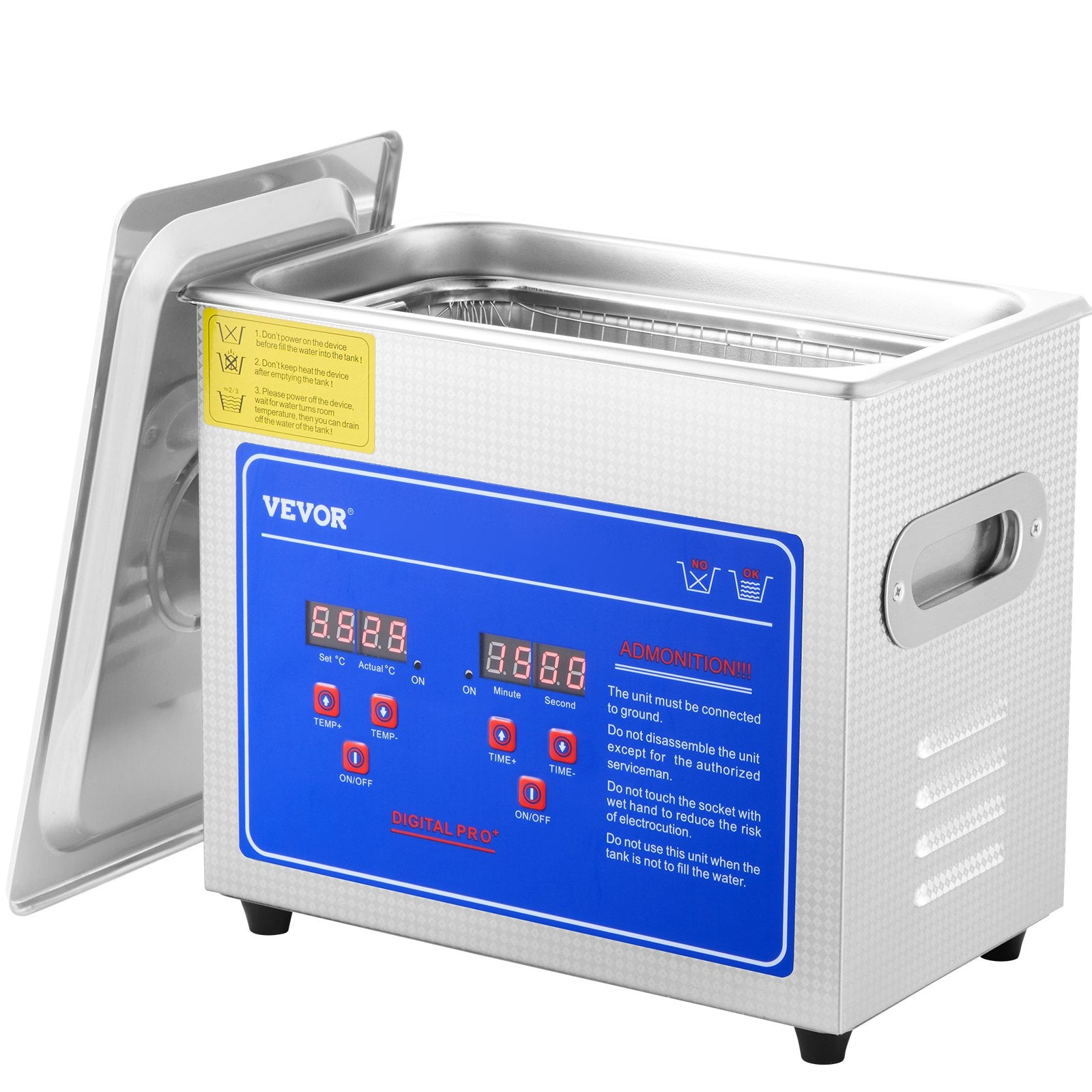 Ultrasonic Cleaner Machine 3L Stainless Steel Ultrasonic Cleaning Machine Digital Heater Timer Jewelry V952-JPS-20ACSBQXJ0001V3