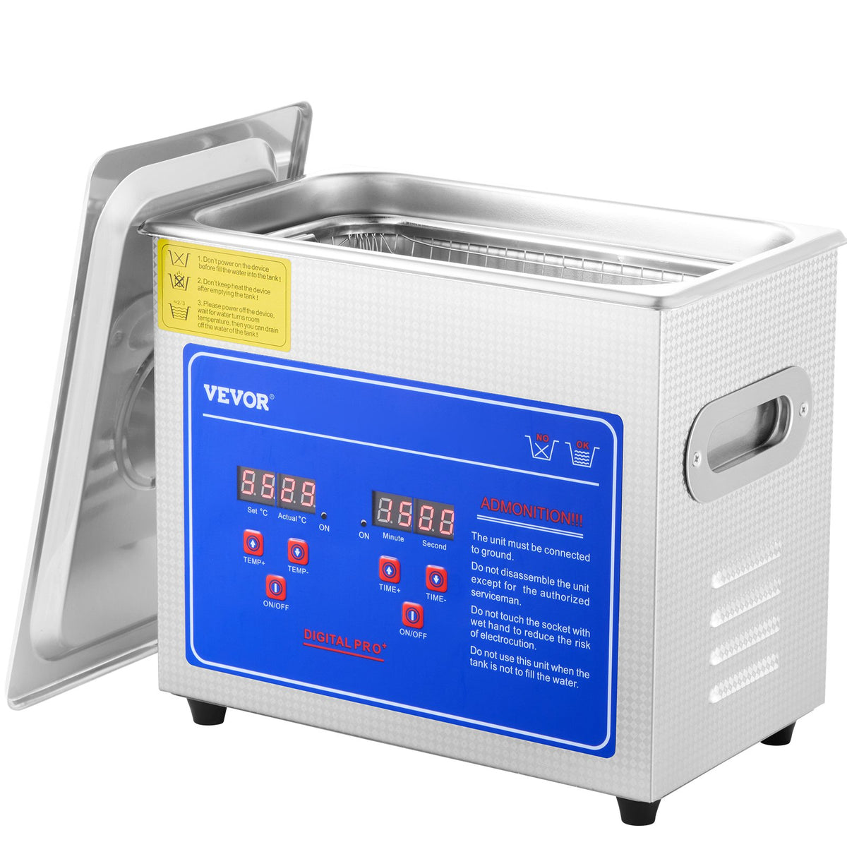 Ultrasonic Cleaner Machine 3L Stainless Steel Ultrasonic Cleaning Machine Digital Heater Timer Jewelry V952-JPS-20ACSBQXJ0001V3