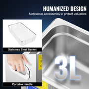 Ultrasonic Cleaner Machine 3L Stainless Steel Ultrasonic Cleaning Machine Digital Heater Timer Jewelry V952-JPS-20ACSBQXJ0001V3
