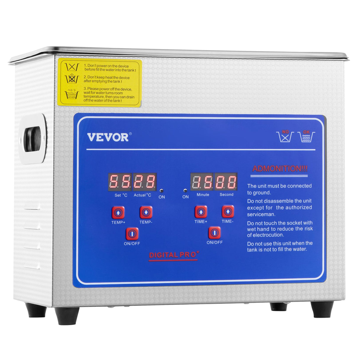 Ultrasonic Cleaner Machine 3L Stainless Steel Ultrasonic Cleaning Machine Digital Heater Timer Jewelry V952-JPS-20ACSBQXJ0001V3