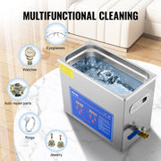 Brand New 6 Liter Stainless Steel Digital Ultrasonic Cleaner w/ Bracket & Drainage System V952-JPS-30ACSBQXJ0001V3