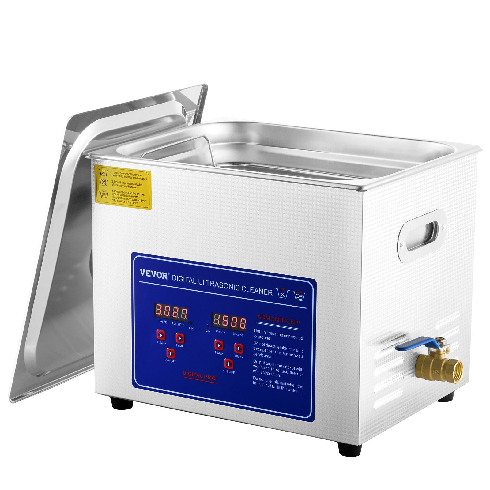 Ultrasonic Cleaner 10L Jewelry Cleaning with Digital Timer Ultrasonic Cleaning Machine for Jewellery Rings V952-JPS-40ACSBQXJ0001V3