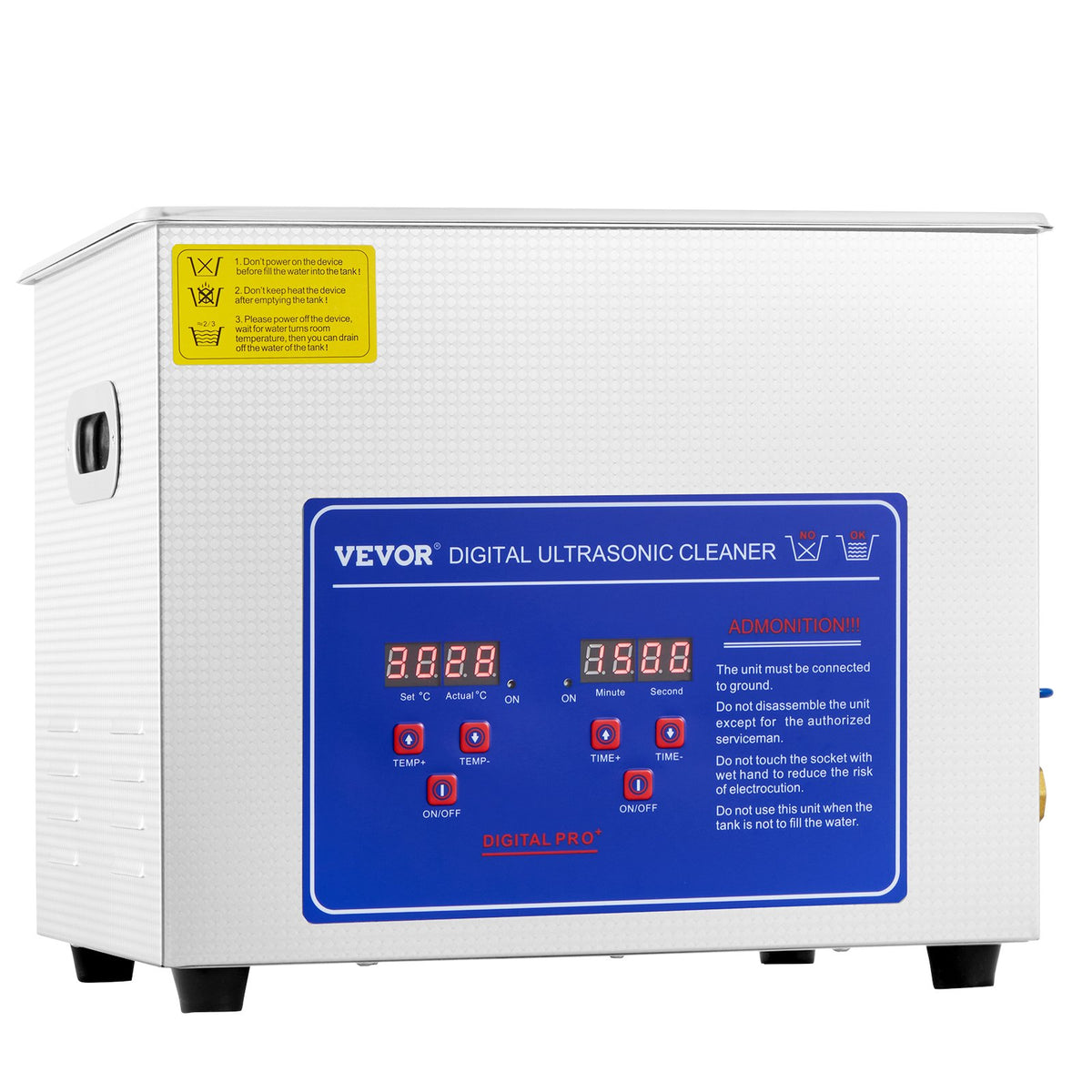 Ultrasonic Cleaner 10L Jewelry Cleaning with Digital Timer Ultrasonic Cleaning Machine for Jewellery Rings V952-JPS-40ACSBQXJ0001V3