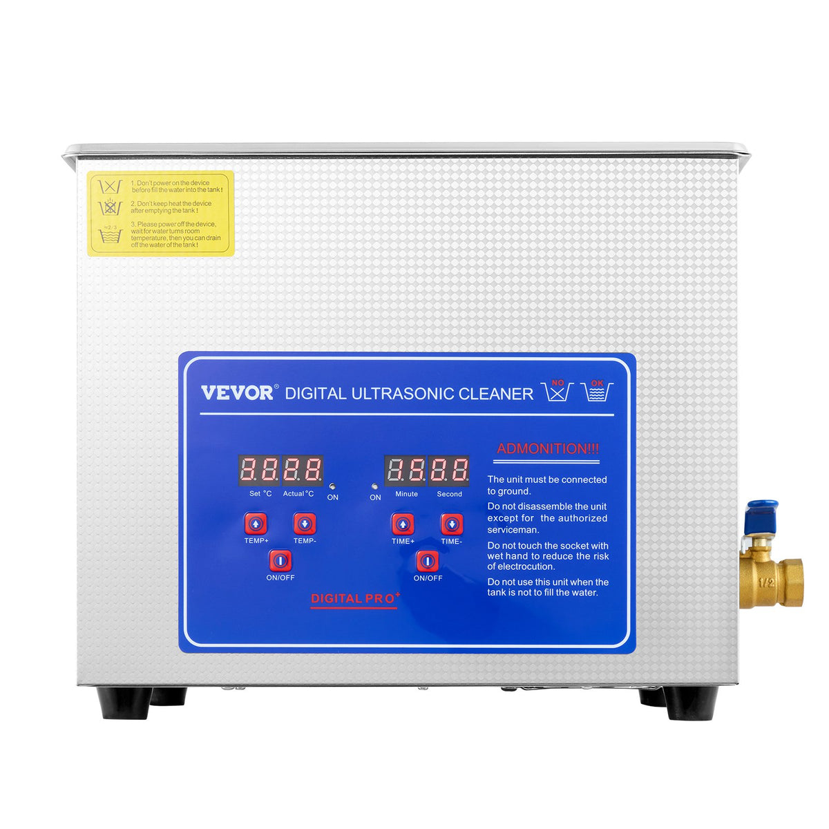 Ultrasonic Cleaner 10L Jewelry Cleaning with Digital Timer Ultrasonic Cleaning Machine for Jewellery Rings V952-JPS-40ACSBQXJ0001V3