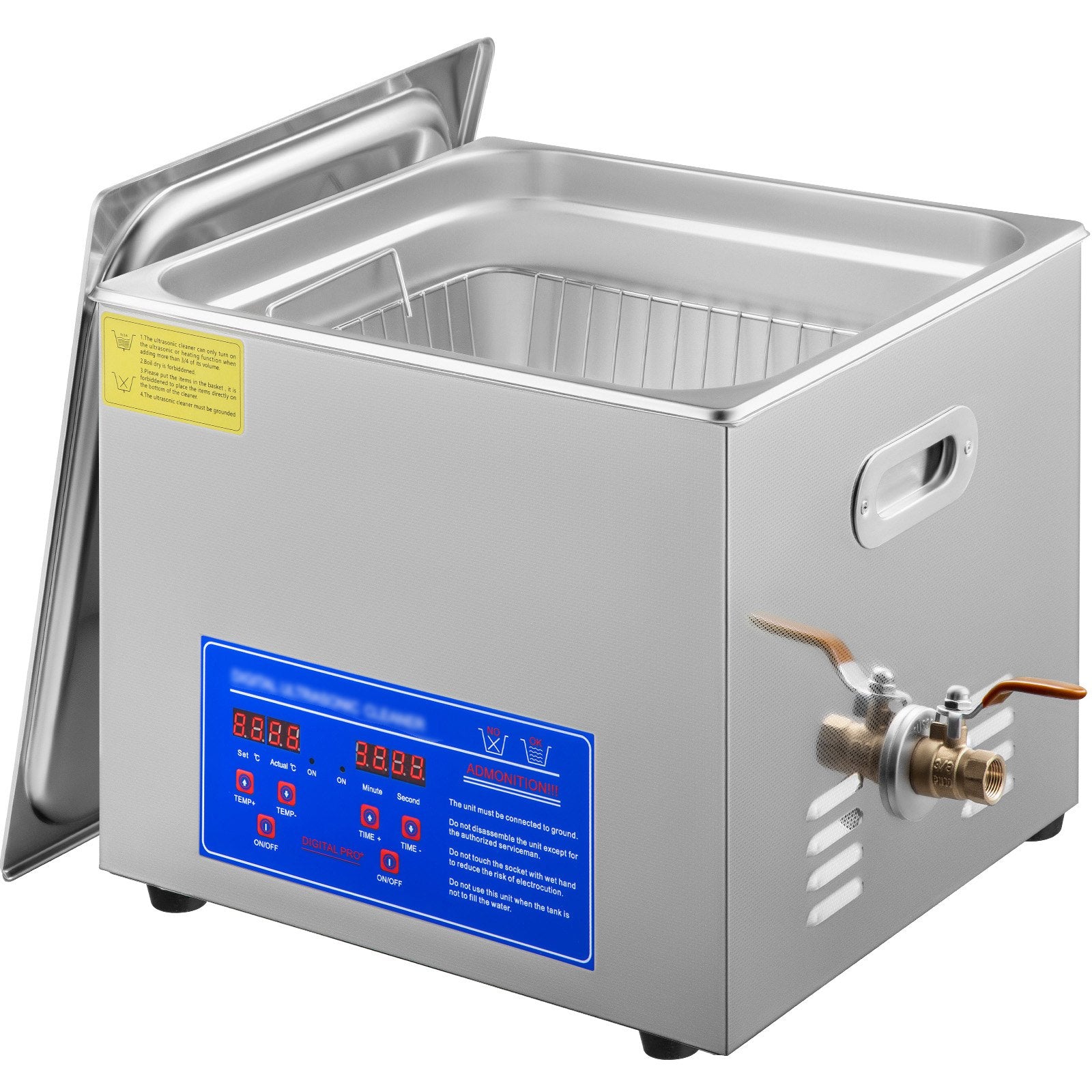 Powerful Stainless Steel 13.5-15 L Liters Ultrasonic Cleaner 360W Digital Heater Timer V952-JPS-60ACSBQXJ0001V3
