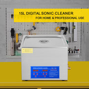 Powerful Stainless Steel 13.5-15 L Liters Ultrasonic Cleaner 360W Digital Heater Timer V952-JPS-60ACSBQXJ0001V3
