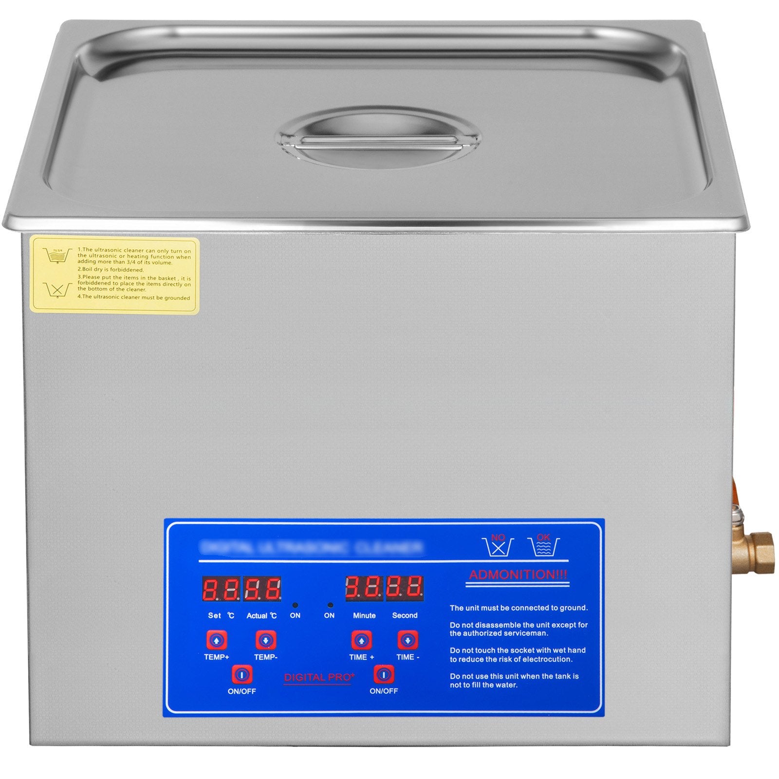 Powerful Stainless Steel 13.5-15 L Liters Ultrasonic Cleaner 360W Digital Heater Timer V952-JPS-60ACSBQXJ0001V3