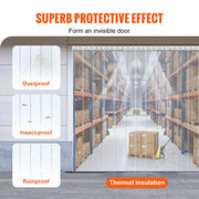 Strip Curtain, 4572 cm Length x 20 cm Width x 2 mm Thickness, Clear Ribbed PVC Curtain Strip Door Bulk Roll, V952-JPVC150X81PCS0RHMV0