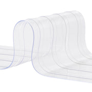 Strip Curtain, 4572 cm Length x 20 cm Width x 2 mm Thickness, Clear Ribbed PVC Curtain Strip Door Bulk Roll, V952-JPVC150X81PCS0RHMV0