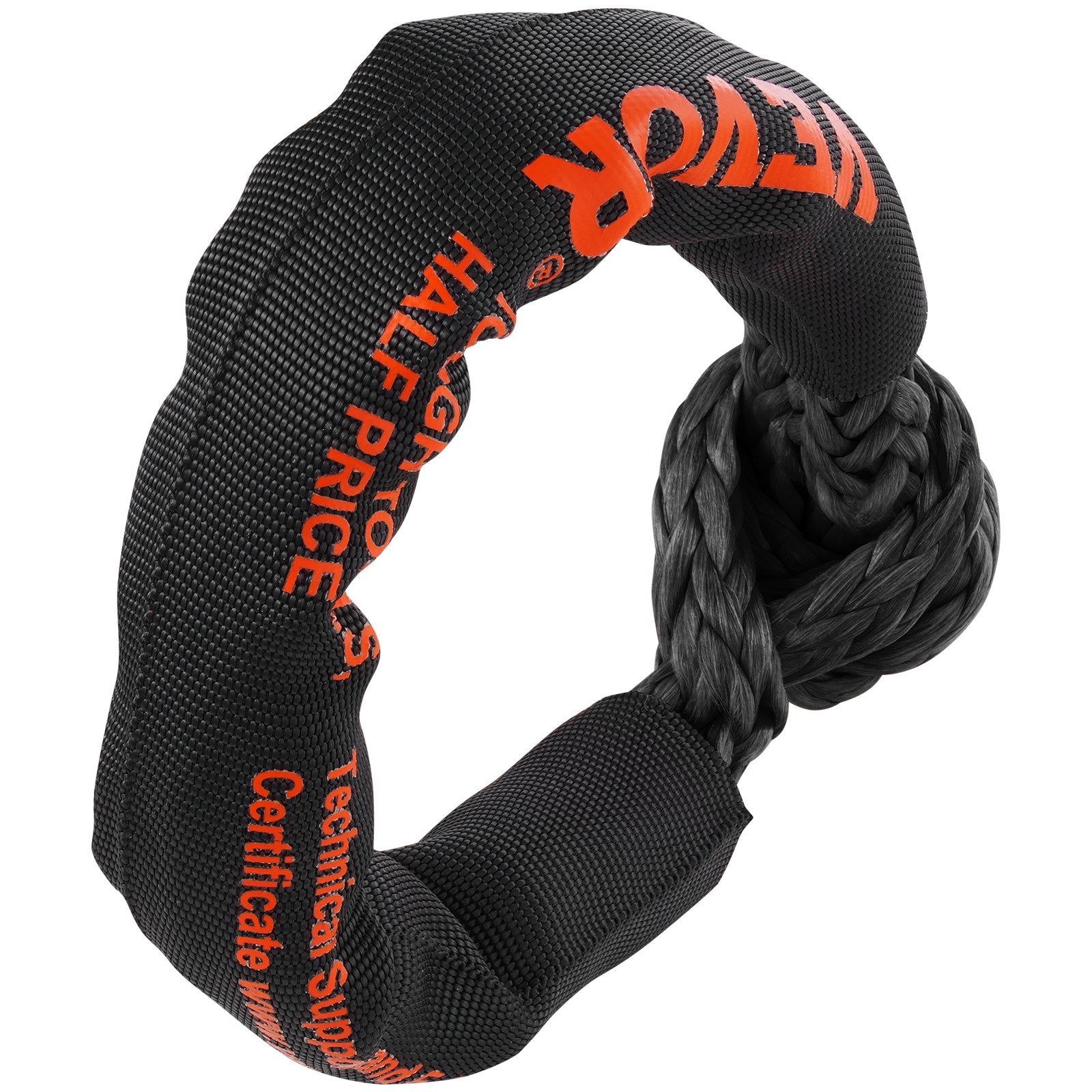 Synthetic Soft Shackle Rope, 2 Pack 12.7 x 558.8 mm 20 Ton Breaking Strength, Recovery Tow Shackles with V952-JPXKHSHCS12YQ7UTIV0