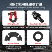 D-Ring Shackle, 2 Pack 19.05 mm Alloy Steel Shackles 30 Ton Break Strength with 22 mm Screw Pin, Isolators & V952-JPXKLSHJG34YTN0H5V0