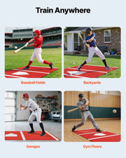 Baseball Hitting Mat, 300x116cm Batting Cage Mat, Batters Box Turf Mats, Softball Batting Practice Equipment V952-JQD10YC38YCB26SO1001V0