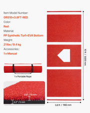 Baseball Hitting Mat, 300x116cm Batting Cage Mat, Batters Box Turf Mats, Softball Batting Practice Equipment V952-JQD10YC38YCB26SO1001V0