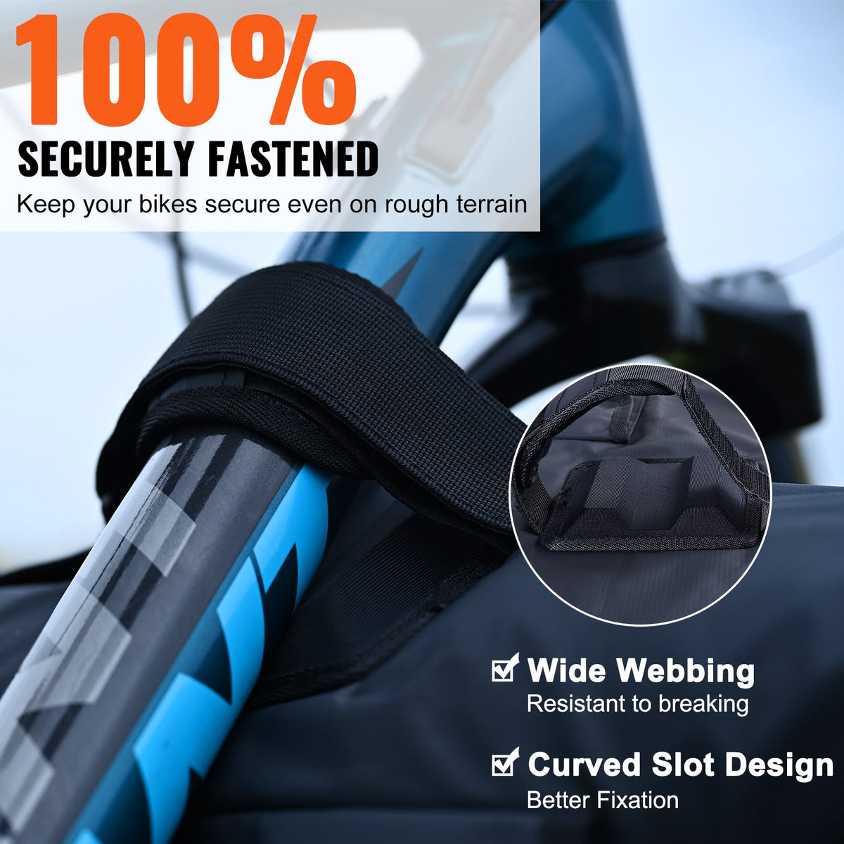 Tailgate Bike Pad, 62" Truck Tailgate Pad Carry 6 Mountain Bikes, Upgraded Grooves Tailgate Protection Pad V952-JQKWMD62INCH94P52V0