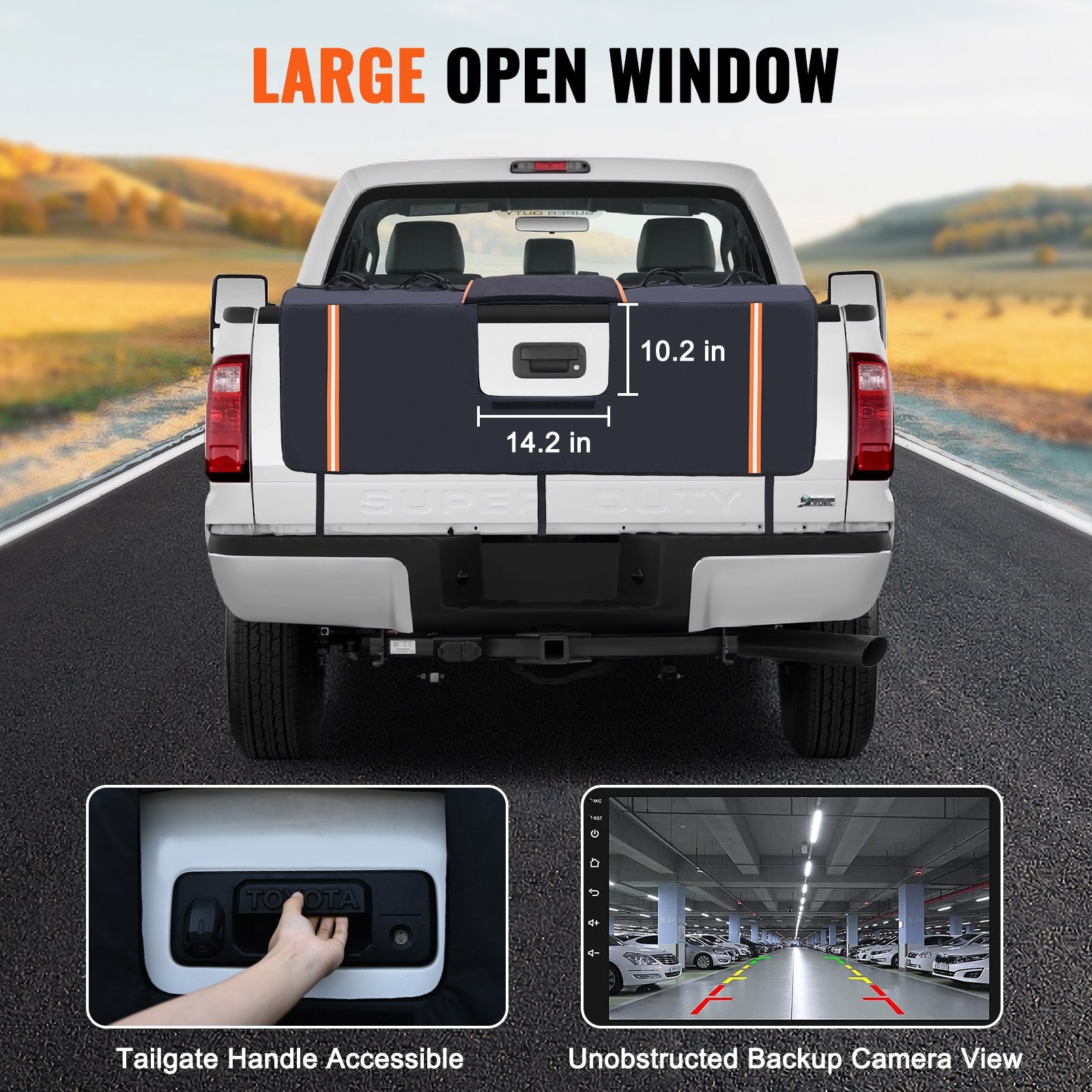 Tailgate Bike Pad, 62" Truck Tailgate Pad Carry 6 Mountain Bikes, Upgraded Grooves Tailgate Protection Pad V952-JQKWMD62INCH94P52V0