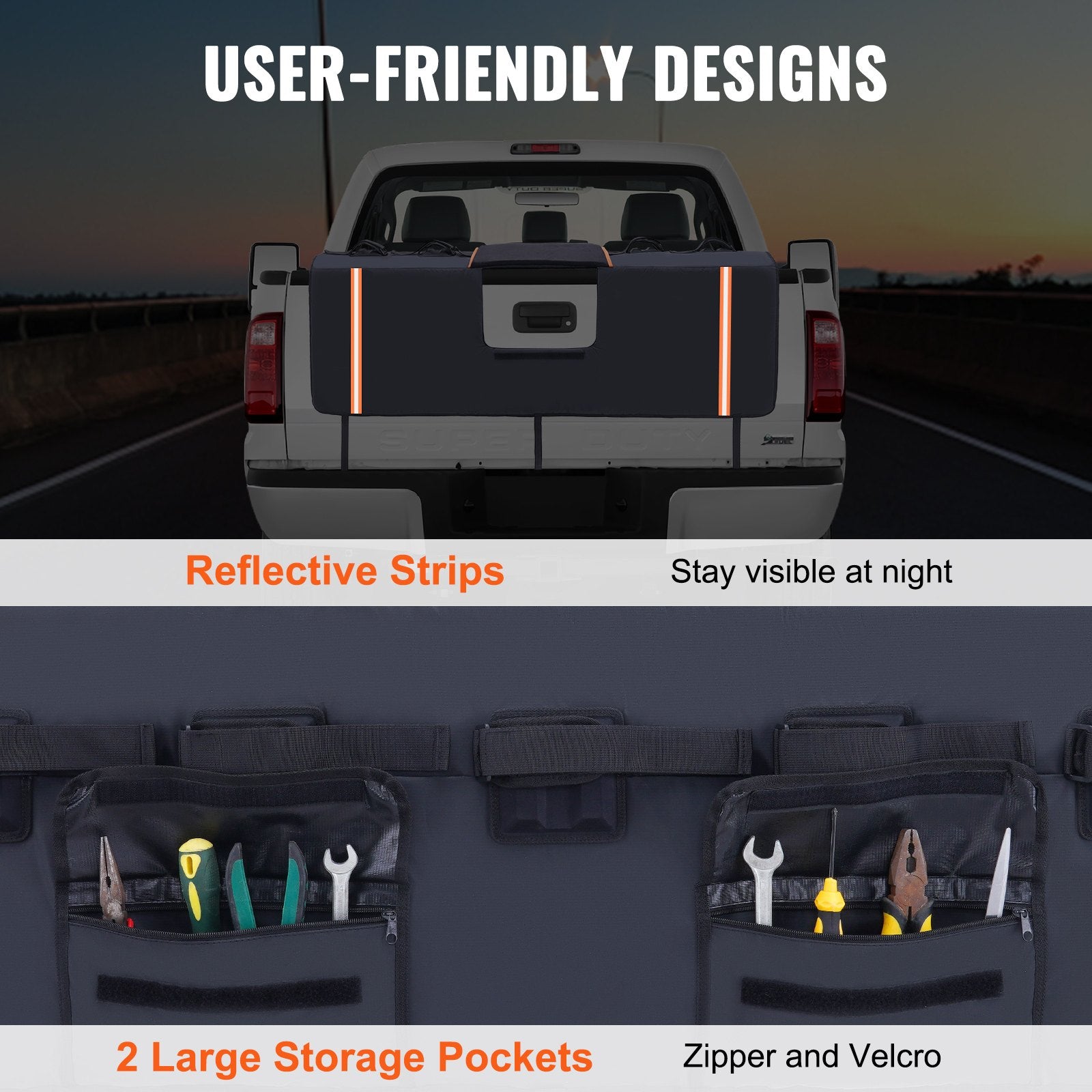 Tailgate Bike Pad, 62" Truck Tailgate Pad Carry 6 Mountain Bikes, Upgraded Grooves Tailgate Protection Pad V952-JQKWMD62INCH94P52V0