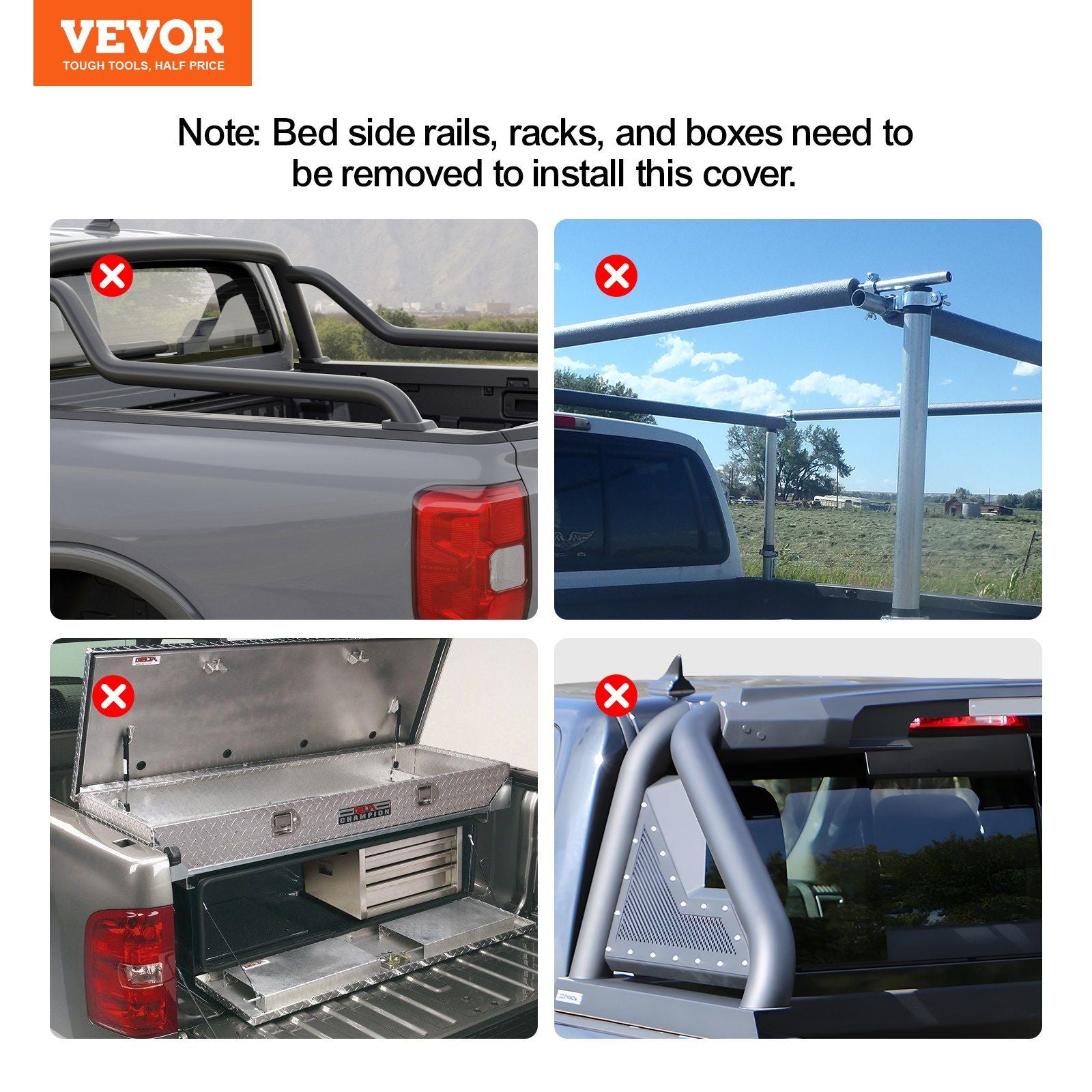 Truck Bed Cover, Roll Up Truck Bed Tonneau Cover, Compatible with 2009-2024 Ford F-150 Styleside Bed, for V952-JQSKCHBXGJQSDHHE9V0
