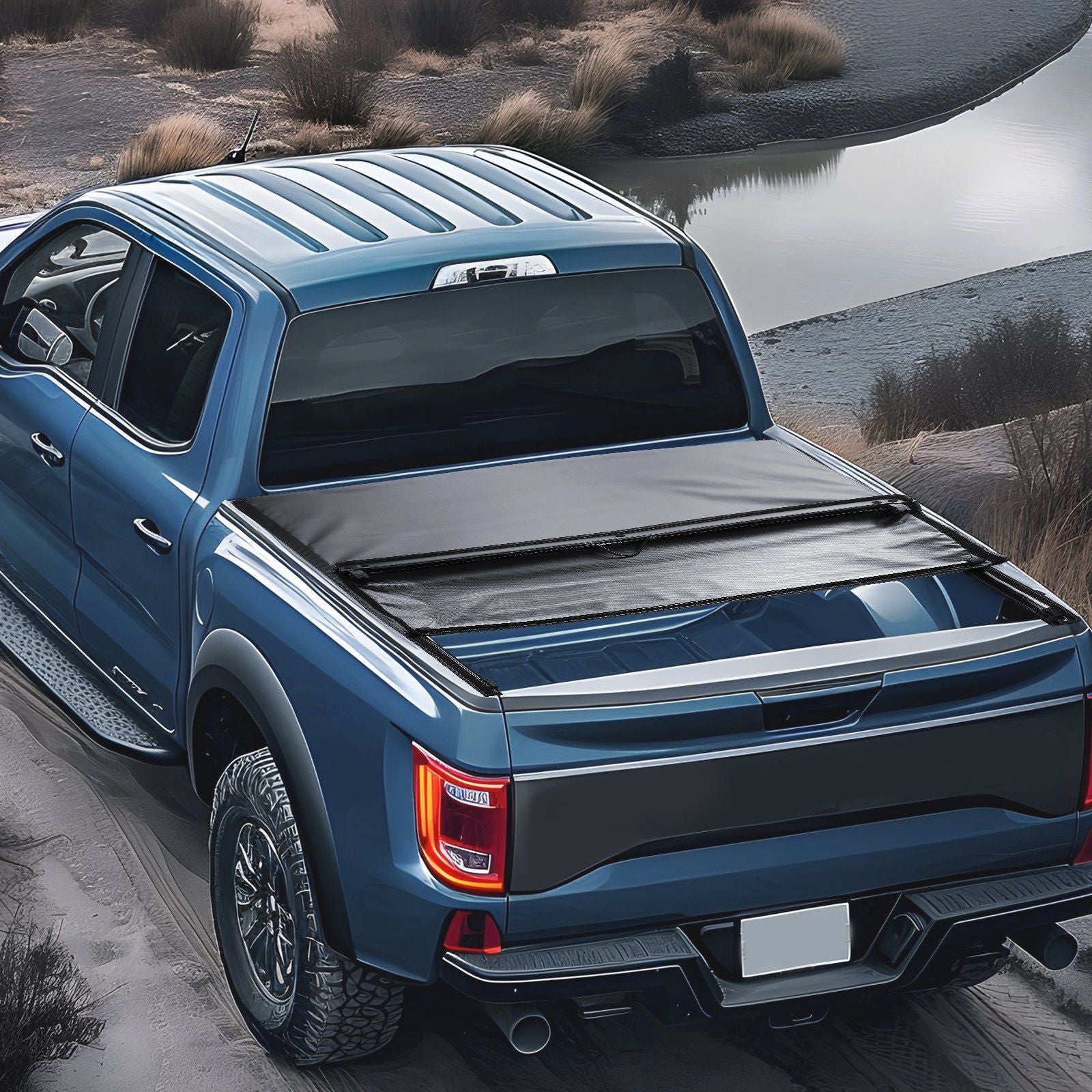Truck Bed Cover, Roll Up Truck Bed Tonneau Cover, Compatible with 2009-2024 Ford F-150 Styleside Bed, for V952-JQSKCHBXGJQSDHHE9V0