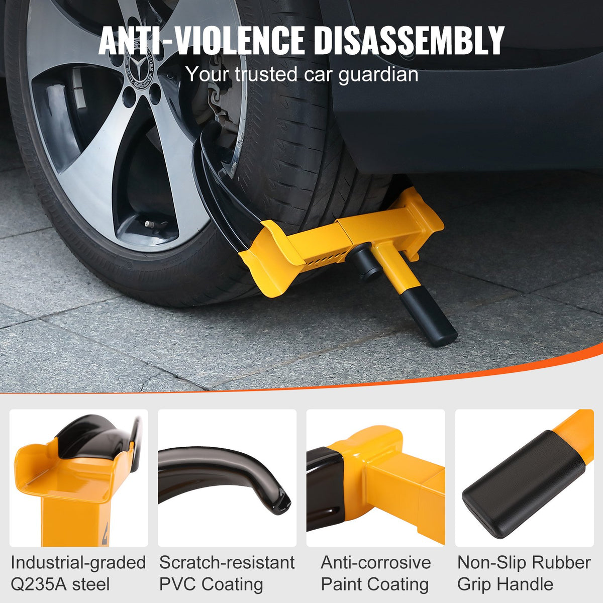 Wheel Lock, 2 Packs Universal Wheel Clamp Lock, Adjustable Anti Theft Trailer Lock Wheel Clamp, Heavy-duty V952-JQSLTS2J0000HVGE2V0