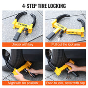 Wheel Lock, 2 Packs Universal Wheel Clamp Lock, Adjustable Anti Theft Trailer Lock Wheel Clamp, Heavy-duty V952-JQSLTS2J0000HVGE2V0
