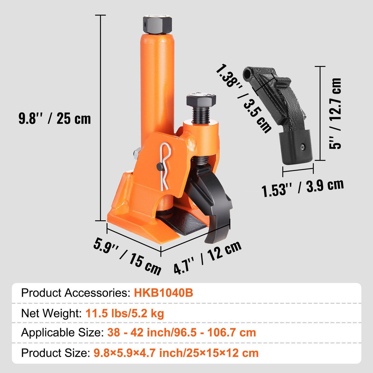 Manual Tire Bead Breaker, 96.5-106.7 mm Tires Changer Tool with Rubber Pad, Protect Aluminum Alloy Hubs, V952-JQSTQPSJLHJLGPSH8V0