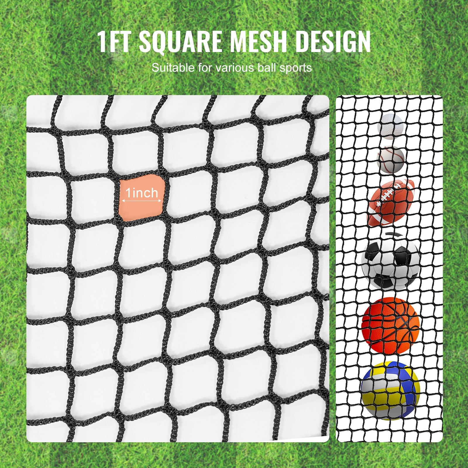 10x10ft Golf Practice Net Indoor Hitting Net for Baseball Hockey Soccer V952-JQW10X10YCDWM48OPV0