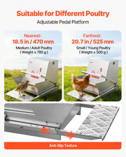 Automatic Chicken Feeder, 18.14 kg Capacity, Rainproof Treadle Poultry Feeder with Lockable Lid, No Waste, V952-JQWLQ40LBSZDYWBXU001V0