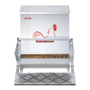 Automatic Chicken Feeder, 18.14 kg Capacity, Rainproof Treadle Poultry Feeder with Lockable Lid, No Waste, V952-JQWLQ40LBSZDYWBXU001V0