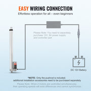 Linear Actuator 12V, 16 Inch High Load 330lbs/1500N Linear Actuator, 0.19"/s Linear Motion Actuator with V952-JQXXXZXQ16INPEF0EV9