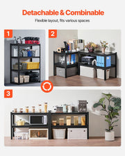 Storage Shelves, 2400 lbs, 4 Tier Garage Storage Shelving, 20" D x 40" W x 57" H Adjustable Metal Shelves for V952-JSBSXHJ20405S2LA2V0