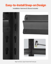 Storage Shelves, 2400 lbs, 4 Tier Garage Storage Shelving, 20" D x 40" W x 57" H Adjustable Metal Shelves for V952-JSBSXHJ20405S2LA2V0