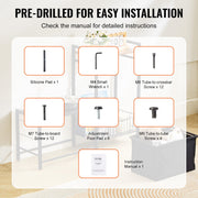 Pet Feeding Station with Storage Dog Food & Toy Organizer Raised Dog Bowls V952-JSCCHSWJ3622FIZLTV0